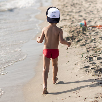 Kids Trucker Hats Daddy's First Mate Sailing Captain Dad Father's Day Cotton