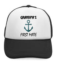 Kids Trucker Hats Grandpa's First Mate Grandpa Grandfather Baseball Cap Cotton