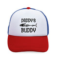 Kids Trucker Hats Daddy's Fishing Buddy Fisherman Dad Father's Day Cotton