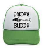 Kids Trucker Hats Daddy's Fishing Buddy Fisherman Dad Father's Day Cotton - Cute Rascals