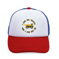 Kids Trucker Hats I like Big Trucks and I Can Not Lie Trucks Baseball Cap Cotton - Cute Rascals