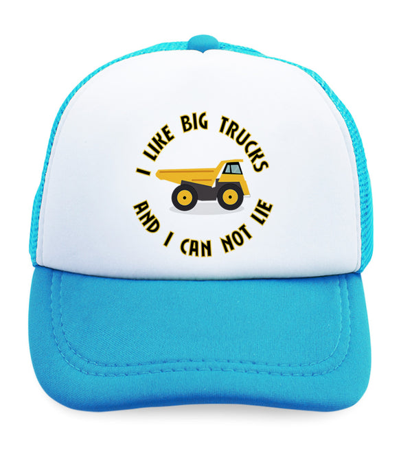 Kids Trucker Hats I like Big Trucks and I Can Not Lie Trucks Baseball Cap Cotton - Cute Rascals