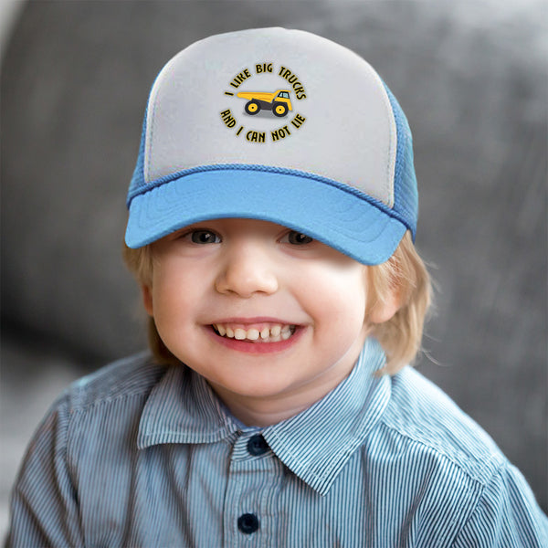 Kids Trucker Hats I like Big Trucks and I Can Not Lie Trucks Baseball Cap Cotton - Cute Rascals