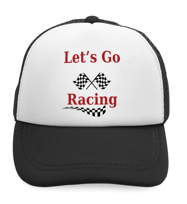 Kids Trucker Hats Let's Go Racing Boys Hats & Girls Hats Baseball Cap Cotton - Cute Rascals