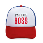 Kids Trucker Hats I'M The Boss Lion Funny Humor Boys Hats & Girls Hats Cotton - Cute Rascals