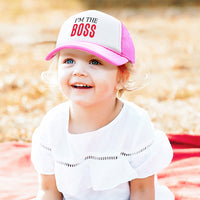 Kids Trucker Hats I'M The Boss Lion Funny Humor Boys Hats & Girls Hats Cotton - Cute Rascals