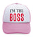 Kids Trucker Hats I'M The Boss Lion Funny Humor Boys Hats & Girls Hats Cotton - Cute Rascals