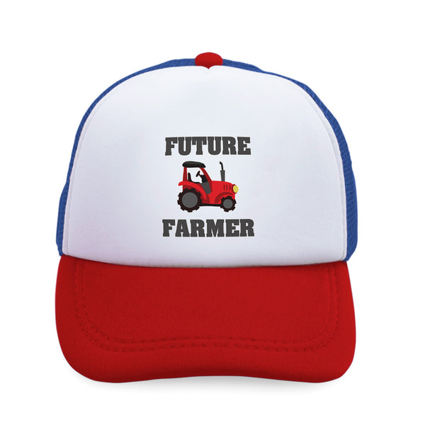 Kids Trucker Hats Future Farmer Farming Style B Boys Hats & Girls Hats Cotton - Cute Rascals