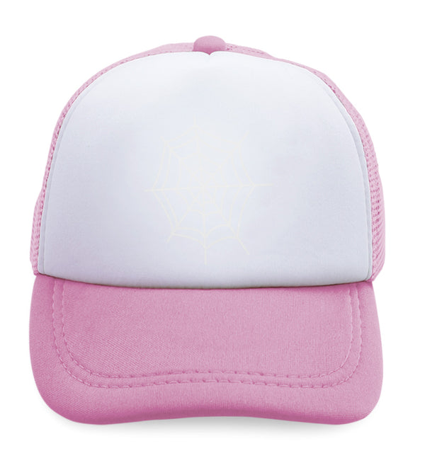 Kids Trucker Hats White Spiderweb Halloween Boys Hats & Girls Hats Cotton - Cute Rascals