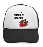 Kids Trucker Hats Picture Tools' Box Black Daddy's Helper Dad Father's Day - Cute Rascals