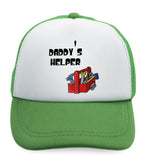 Kids Trucker Hats Picture Tools' Box Black Daddy's Helper Dad Father's Day - Cute Rascals