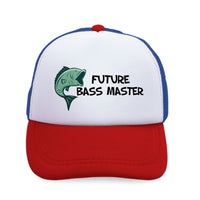 Kids Trucker Hats Future Bass Master Fishing Ocean Sea Life Baseball Cap Cotton - Cute Rascals