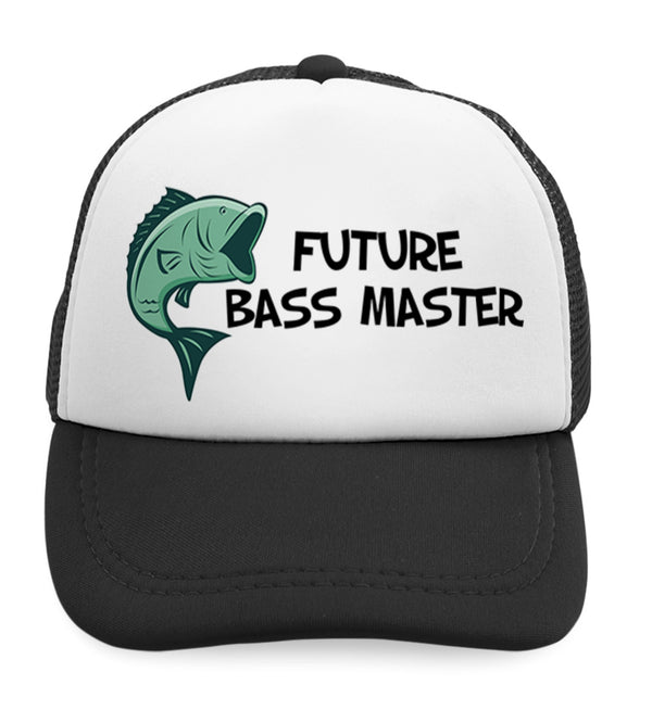 Kids Trucker Hats Future Bass Master Fishing Ocean Sea Life Baseball Cap Cotton - Cute Rascals