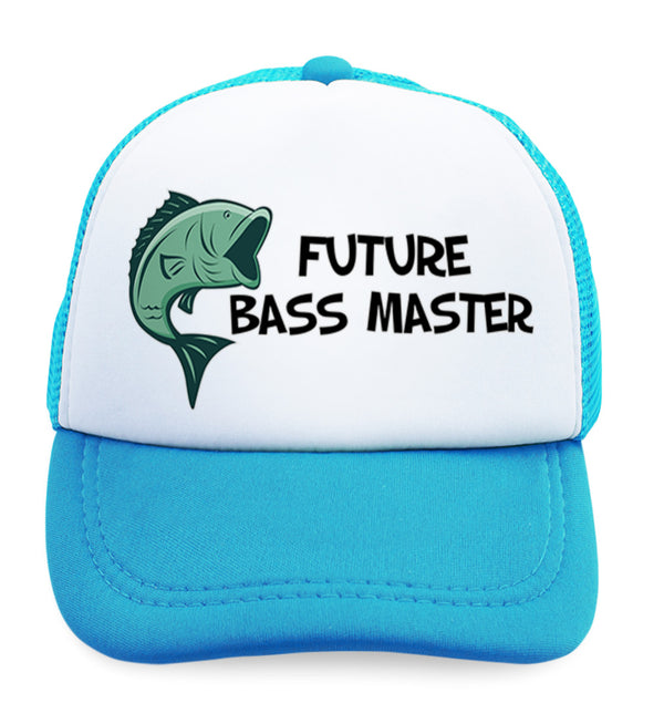 Kids Trucker Hats Future Bass Master Fishing Ocean Sea Life Baseball Cap Cotton - Cute Rascals