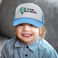 Kids Trucker Hats Future Bass Master Fishing Ocean Sea Life Baseball Cap Cotton