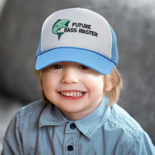 Kids Trucker Hats Future Bass Master Fishing Ocean Sea Life Baseball Cap Cotton - Cute Rascals