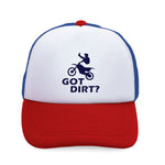 Kids Trucker Hats Got Dirt Motocross Boys Hats & Girls Hats Baseball Cap Cotton - Cute Rascals