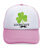 Kids Trucker Hats Lucky Guy" Shamrock St Patrick's Irish Funny Humor Cotton - Cute Rascals