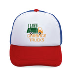 Kids Trucker Hats I Love Garbage Trucks Boys Hats & Girls Hats Cotton - Cute Rascals