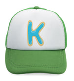 Kids Trucker Hats Cookie Letter K Alphabet & Monograms Food Baseball Cap Cotton - Cute Rascals