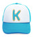 Kids Trucker Hats Cookie Letter K Alphabet & Monograms Food Baseball Cap Cotton - Cute Rascals
