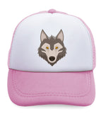 Kids Trucker Hats Wolf Head Boys Hats & Girls Hats Baseball Cap Cotton - Cute Rascals