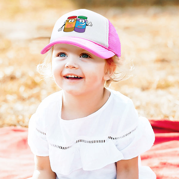 Kids Trucker Hats Peanut Butter - Jelly Boys Hats & Girls Hats Cotton - Cute Rascals