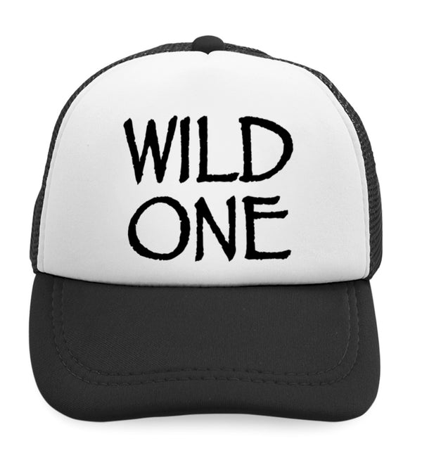 Kids Trucker Hats Wild 1 Year Old First Birthday Funny Humor Style B Cotton - Cute Rascals