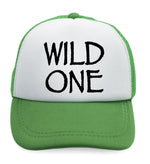 Kids Trucker Hats Wild 1 Year Old First Birthday Funny Humor Style B Cotton - Cute Rascals