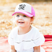 Kids Trucker Hats Wild 1 Year Old First Birthday Funny Humor Style B Cotton - Cute Rascals