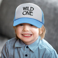 Kids Trucker Hats Wild 1 Year Old First Birthday Funny Humor Style B Cotton - Cute Rascals