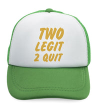 Kids Trucker Hats 2 Legit 2 Quit Funny Humor Boys Hats & Girls Hats Cotton - Cute Rascals