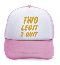 Kids Trucker Hats 2 Legit 2 Quit Funny Humor Boys Hats & Girls Hats Cotton - Cute Rascals