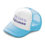 Kids Trucker Hats Work Hard Play Harder Love Boys Hats & Girls Hats Cotton - Cute Rascals