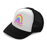 Kids Trucker Hats Stay Calm Rainbow Heart Boys Hats & Girls Hats Cotton - Cute Rascals