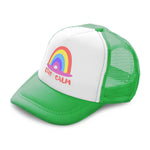 Kids Trucker Hats Stay Calm Rainbow Heart Boys Hats & Girls Hats Cotton - Cute Rascals