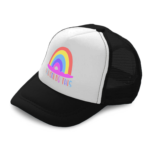 Kids Trucker Hats You Can Do This Rainbow Boys Hats & Girls Hats Cotton - Cute Rascals