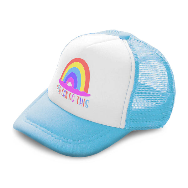 Kids Trucker Hats You Can Do This Rainbow Boys Hats & Girls Hats Cotton - Cute Rascals