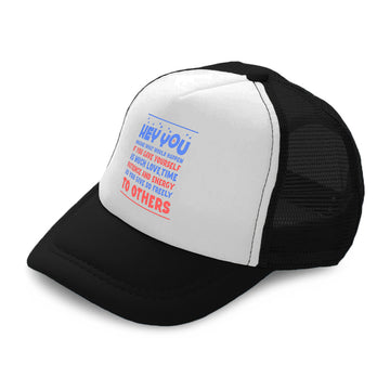 Kids Trucker Hats Imagine Love Time Patience Energy Freely Baseball Cap Cotton