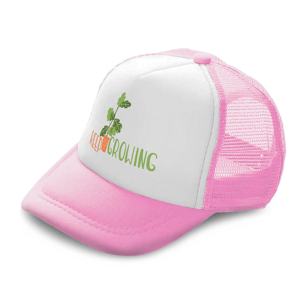 Kids Trucker Hats Keep Growing Plant with Pot Boys Hats & Girls Hats Cotton - Cute Rascals