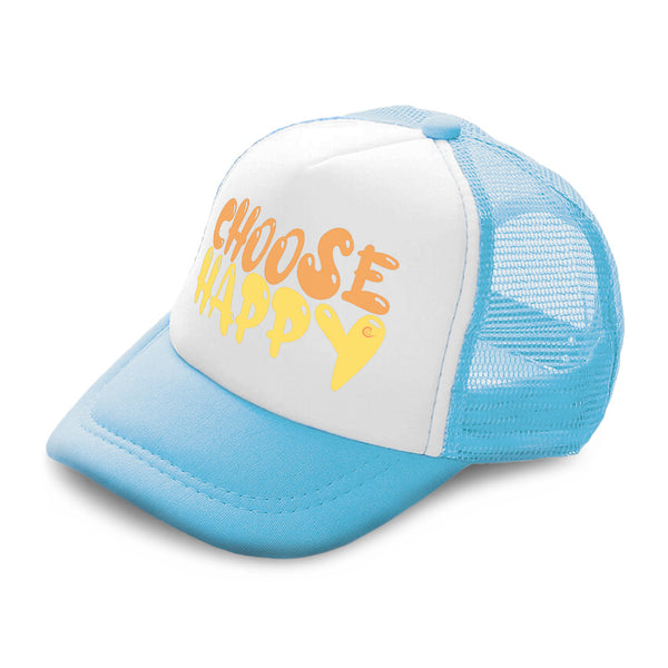 Kids Trucker Hats Choose Happy A Boys Hats & Girls Hats Baseball Cap Cotton - Cute Rascals