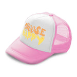 Kids Trucker Hats Choose Happy A Boys Hats & Girls Hats Baseball Cap Cotton - Cute Rascals