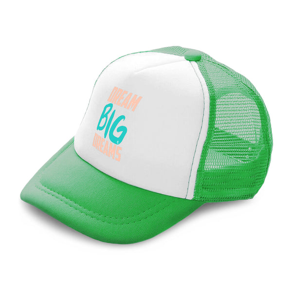 Kids Trucker Hats Dream Big Dreams Boys Hats & Girls Hats Baseball Cap Cotton - Cute Rascals