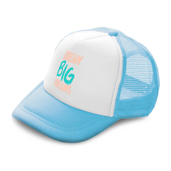 Kids Trucker Hats Dream Big Dreams Boys Hats & Girls Hats Baseball Cap Cotton - Cute Rascals