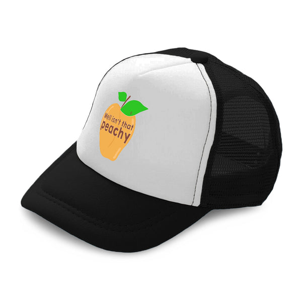 Kids Trucker Hats Well Is Not That Peachy Boys Hats & Girls Hats Cotton - Cute Rascals