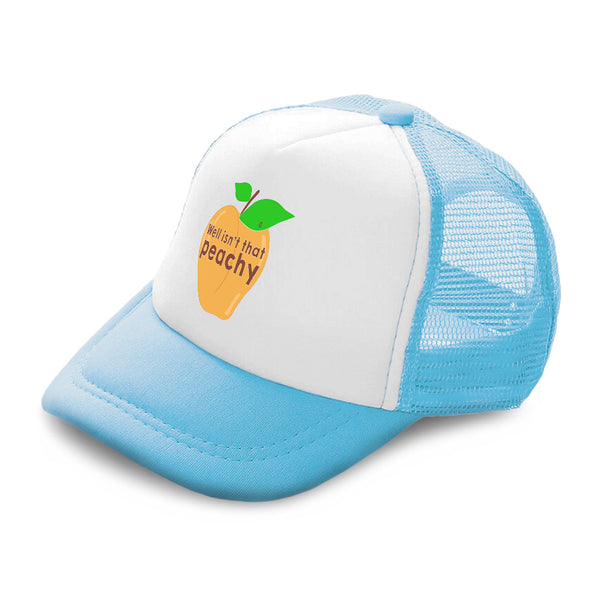Kids Trucker Hats Well Is Not That Peachy Boys Hats & Girls Hats Cotton - Cute Rascals