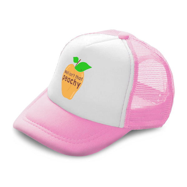 Kids Trucker Hats Well Is Not That Peachy Boys Hats & Girls Hats Cotton - Cute Rascals