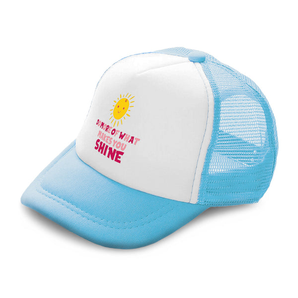 Kids Trucker Hats Do More of What Makes You Shine Sun Boys Hats & Girls Hats - Cute Rascals