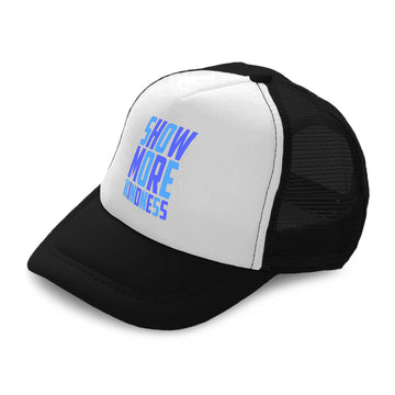 Kids Trucker Hats Show More Kindness Boys Hats & Girls Hats Baseball Cap Cotton