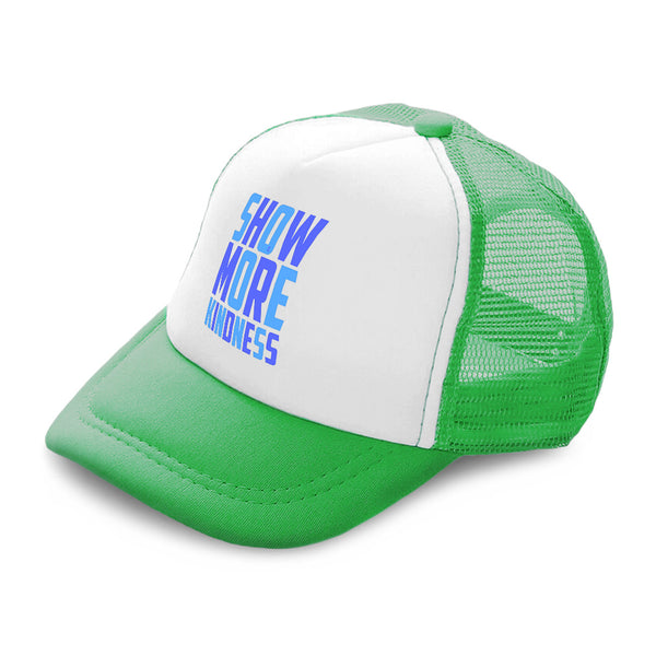 Kids Trucker Hats Show More Kindness Boys Hats & Girls Hats Baseball Cap Cotton - Cute Rascals